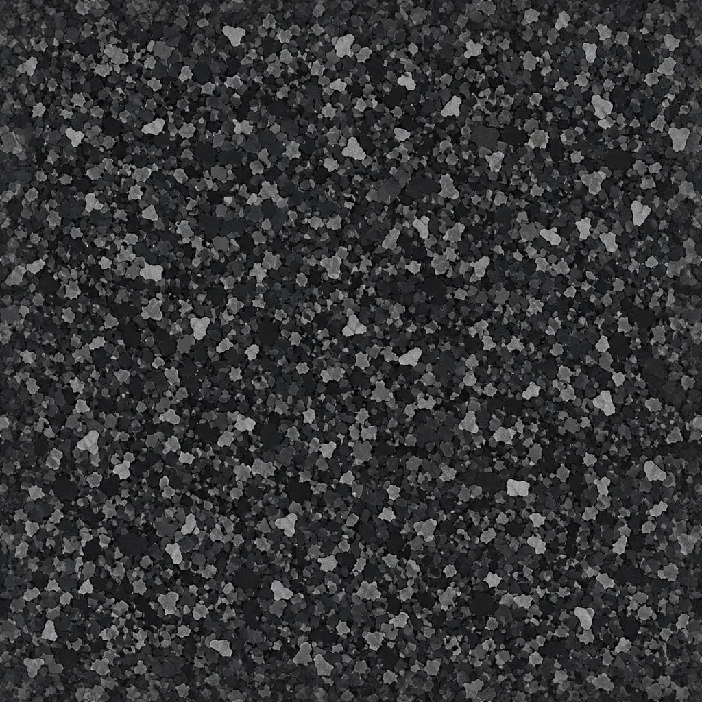 AI design concept: Charcoal Flake close-up showing dark charcoal flakes and subtle grey accents; not a supplier colour swatch